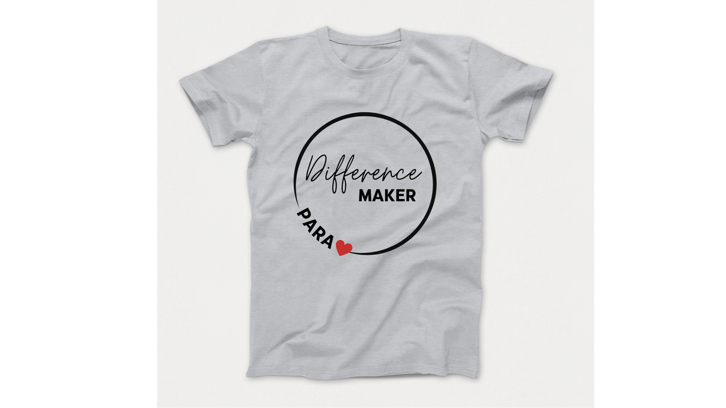 Difference Maker Para Professional Autism Acceptance T-Shirt