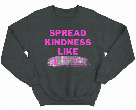 Autism Acceptance & Kindness: Shine Bright with Spread Kindness Like Glitter Kids Sweatshirt