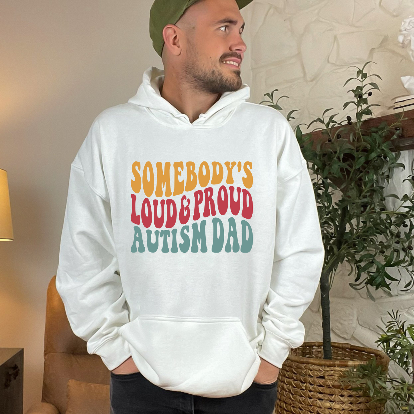 Celebrate Your Awesome Autistic Kid - Loud & Proud Autism Dad Hoodie 2024