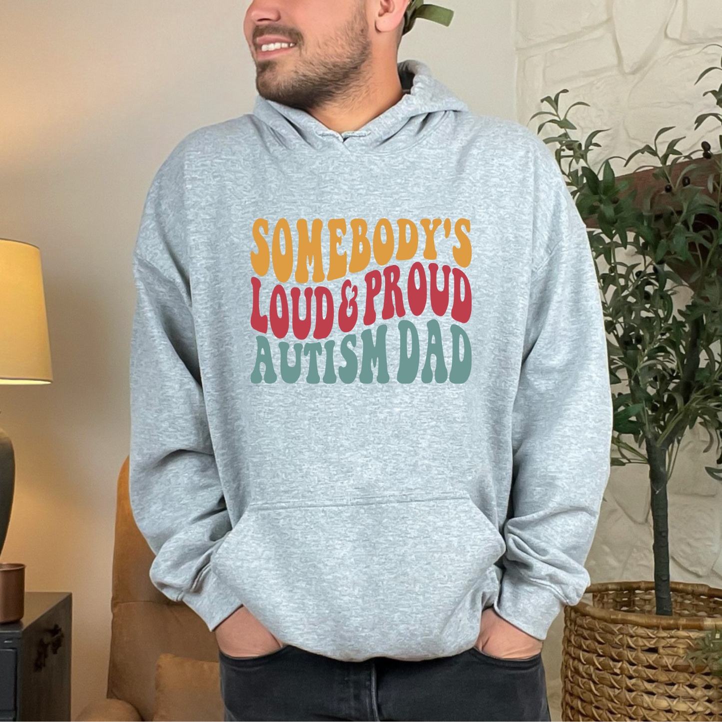 Celebrate Your Awesome Autistic Kid - Loud & Proud Autism Dad Hoodie 2024