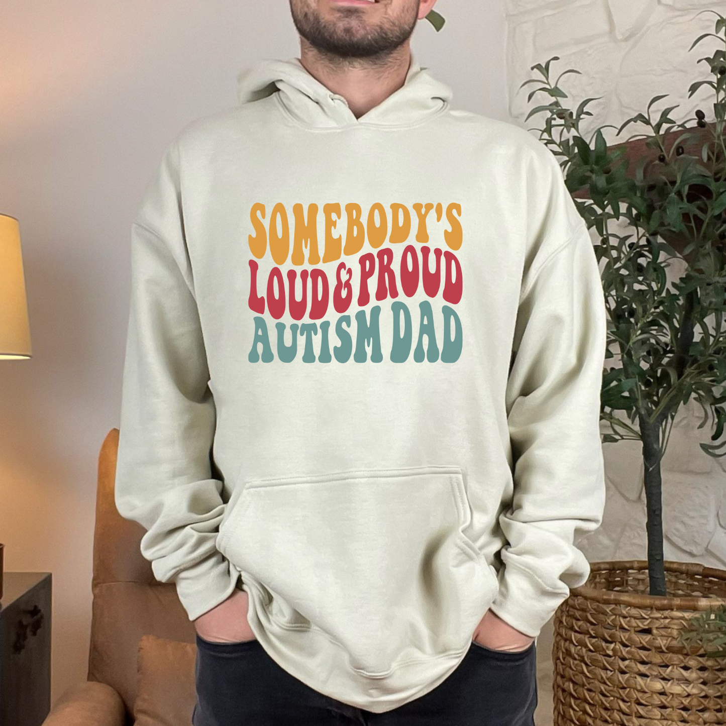 Celebrate Your Awesome Autistic Kid - Loud & Proud Autism Dad Hoodie 2024