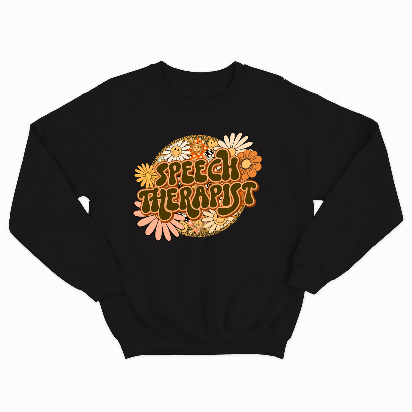 Special Education Speech Therapist Pride: Floral Retro Style Sweatshirt for Special Education Speech Therapists