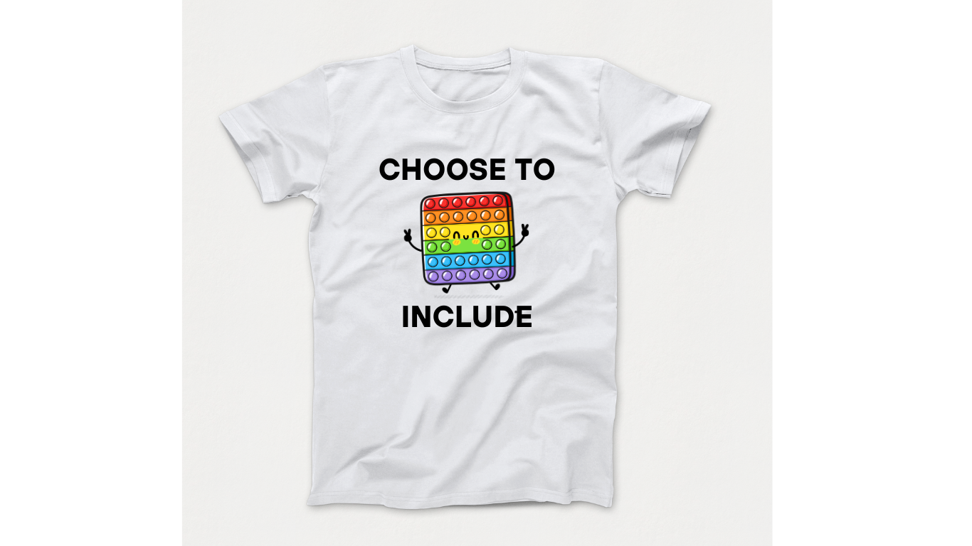 Choose to Include Rainbow Popper  | Autism Acceptance Kids Shirt