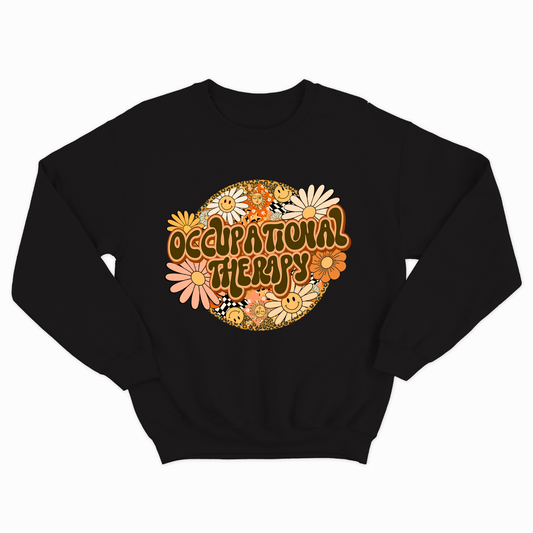 Special Education Occupational Therapist Pride: Floral Retro Style Sweatshirt for Special Education Occupational Therapy