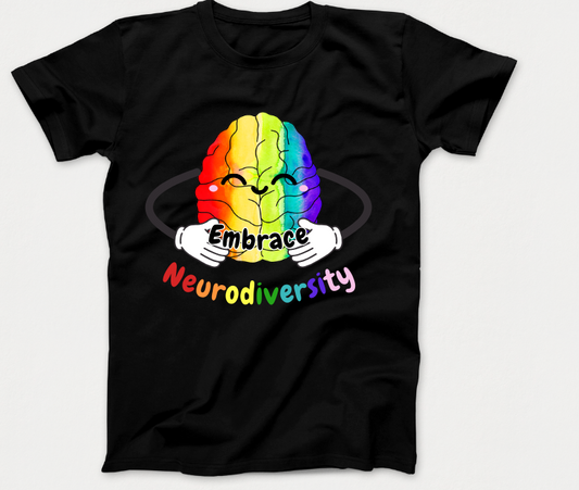 Embrace Neurodiversity with this Vibrant Brain Kids T-Shirt