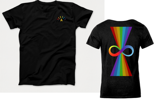 A is for Avery - Infinity Rainbow Autism Acceptance Awareness T-Shirt