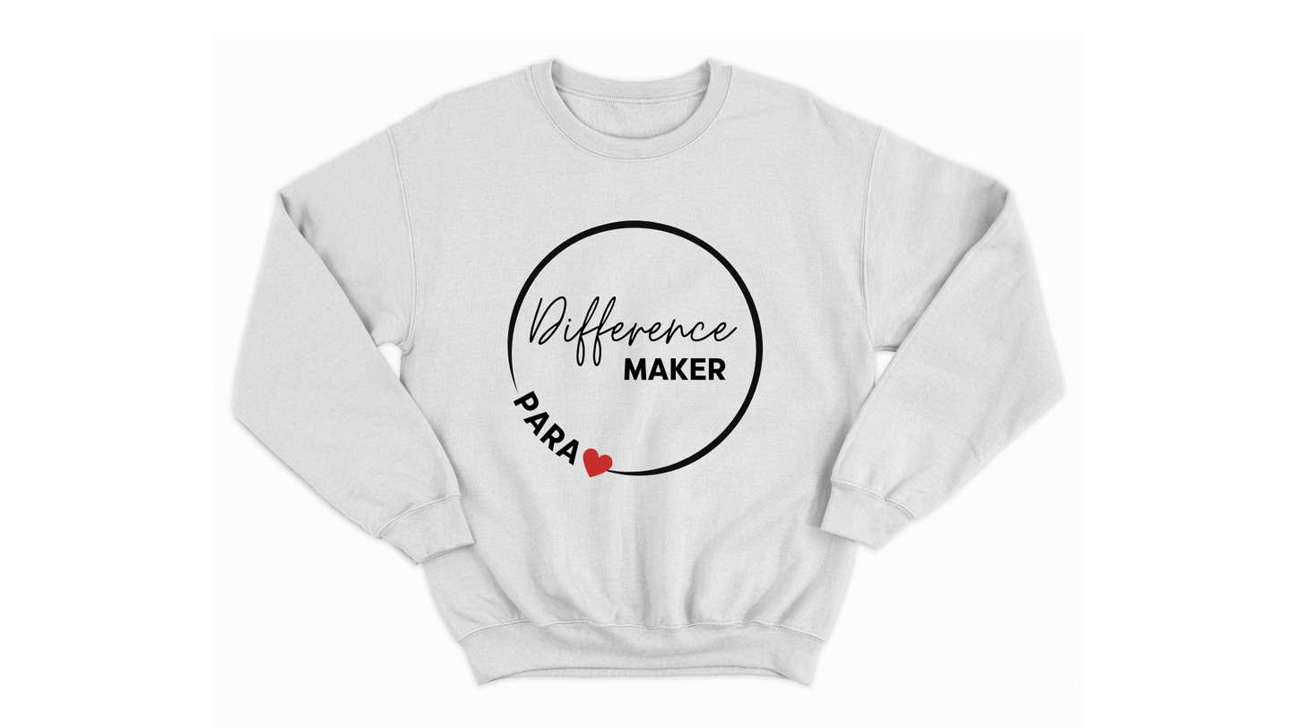 Difference Maker Para Professional Autism Acceptance Sweatshirt