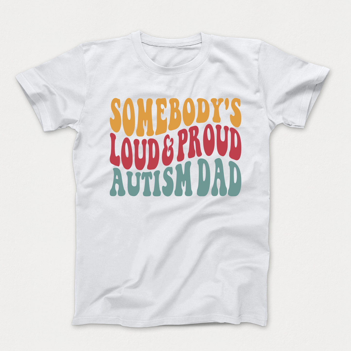 Celebrate Your Awesome Autistic Kid - Loud & Proud Autism Dad T-Shirt 2024