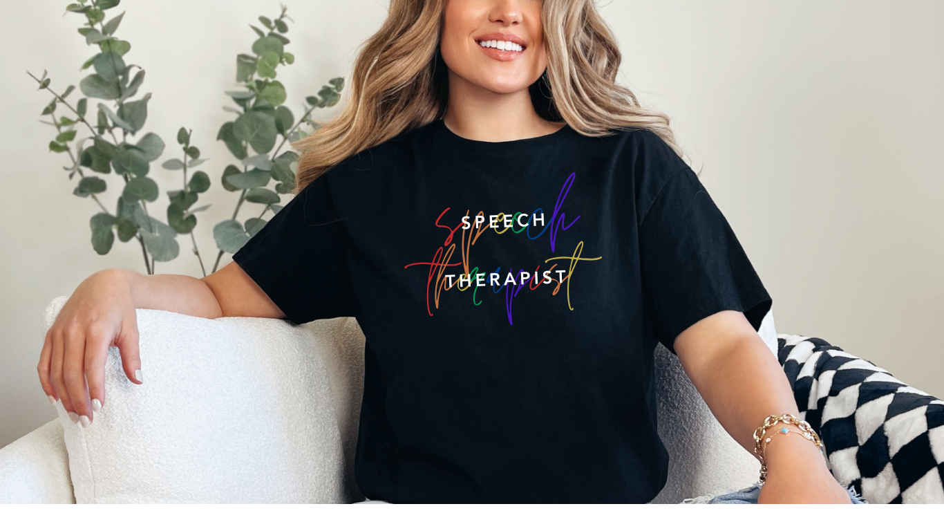 Celebrate Communication with Our Speech Therapist Rainbow Autism T-Shirt!