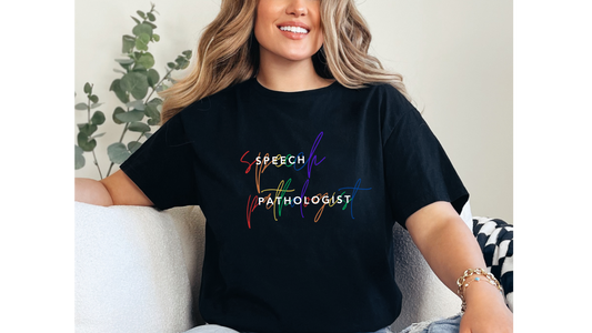 Celebrate Neurodiversity: Speech Pathologist Rainbow T-Shirt