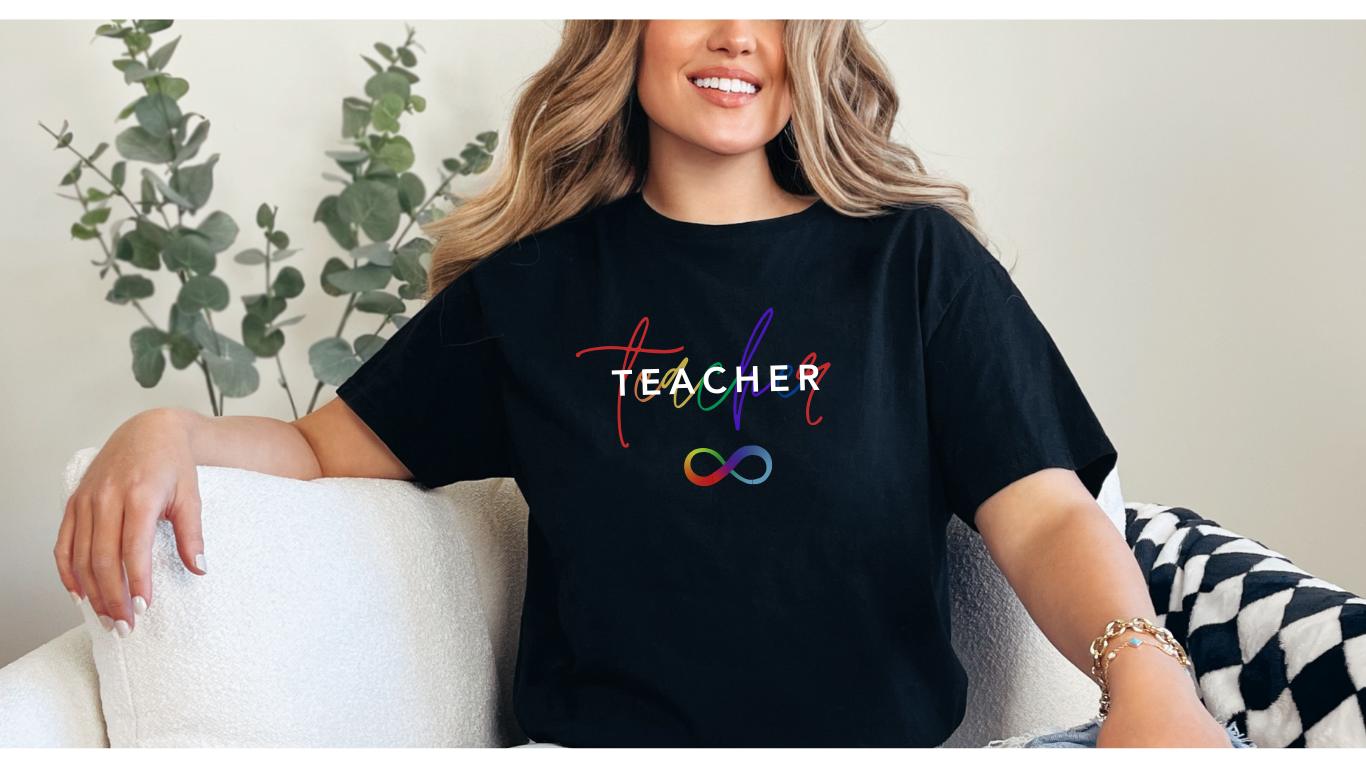 Rock Your Classroom Style with Our Teacher Rainbow Autism T-Shirt!