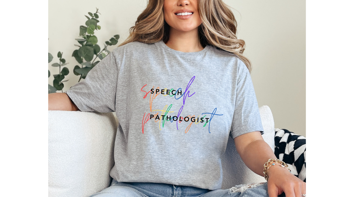 Celebrate Neurodiversity: Speech Pathologist Rainbow T-Shirt