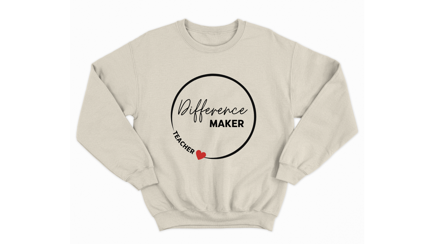 Difference Maker Teacher Autism Acceptance Sweatshirt