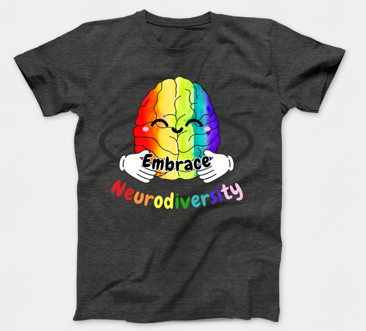 Embrace Neurodiversity with this Vibrant Brain Kids T-Shirt