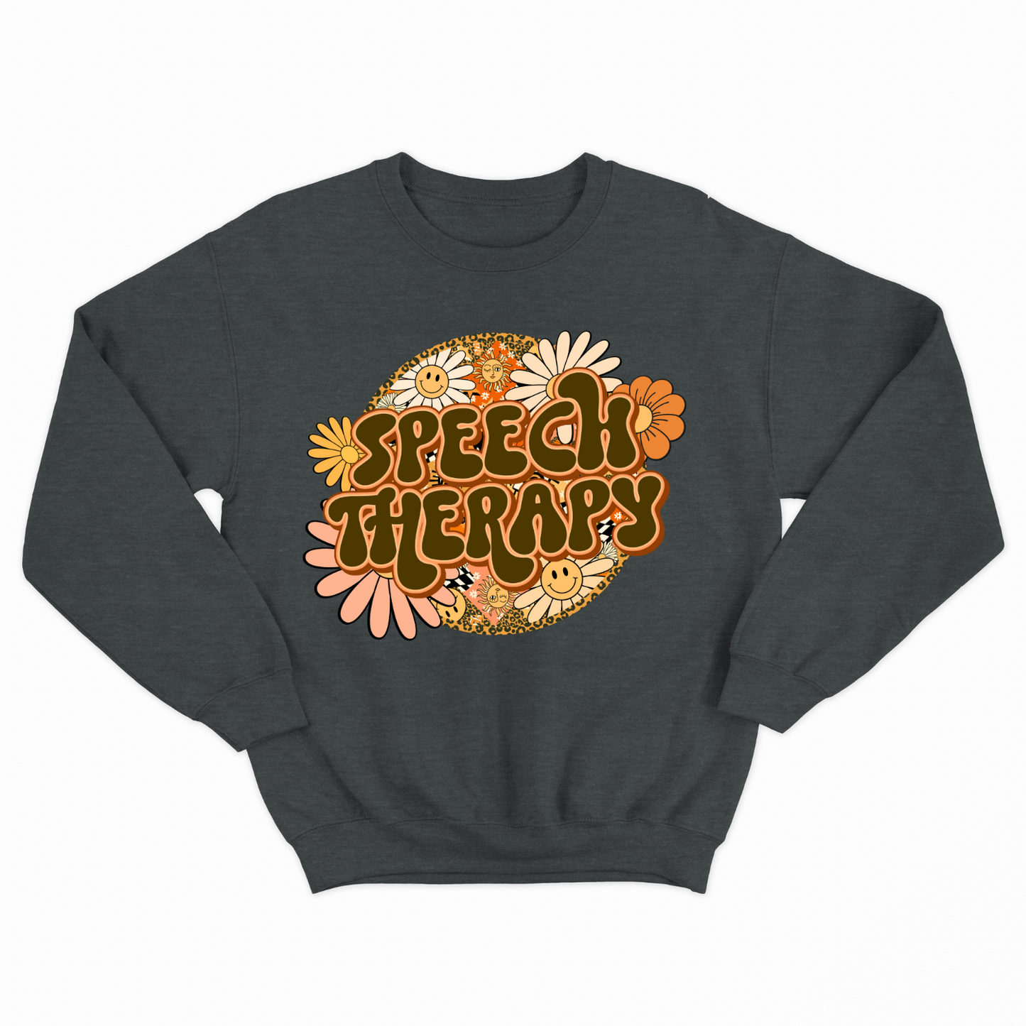 Special Education Speech Therapy Pride: Floral Retro Style Sweatshirt for Special Education Speech Therapy