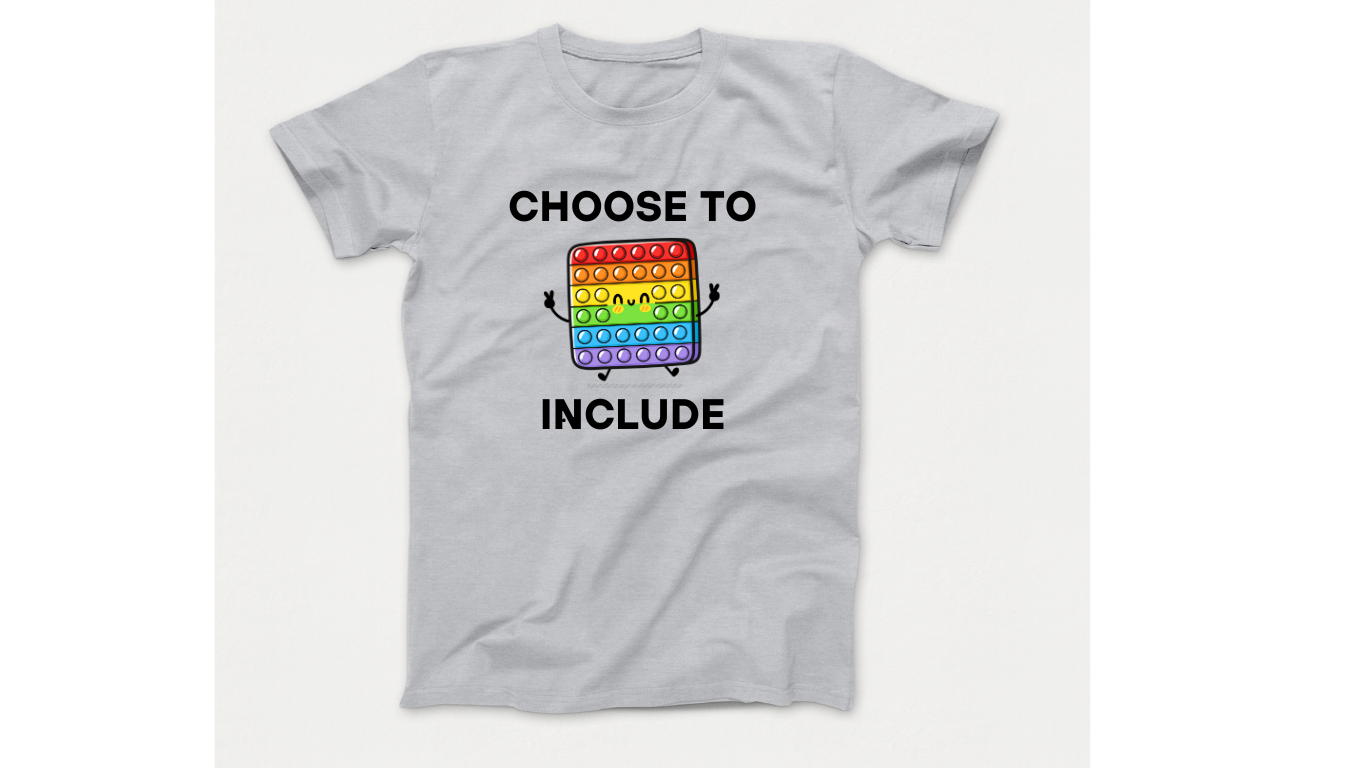 Choose to Include Rainbow Popper  | Autism Acceptance Shirt