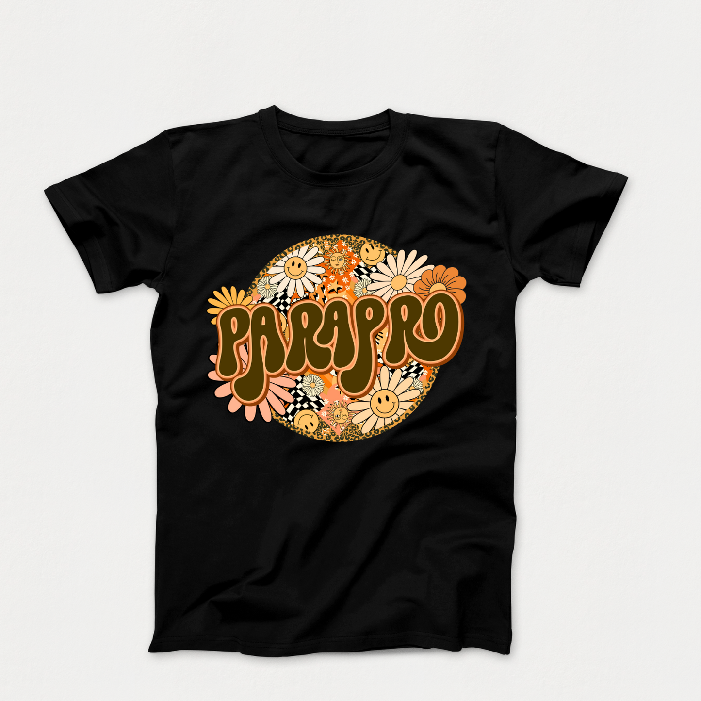 Rock Your Parapro Pride: Floral Retro Tee for Autism Paraprofessionals