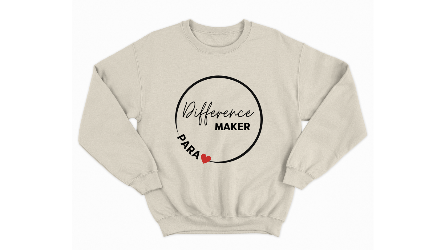 Difference Maker Para Professional Autism Acceptance Sweatshirt