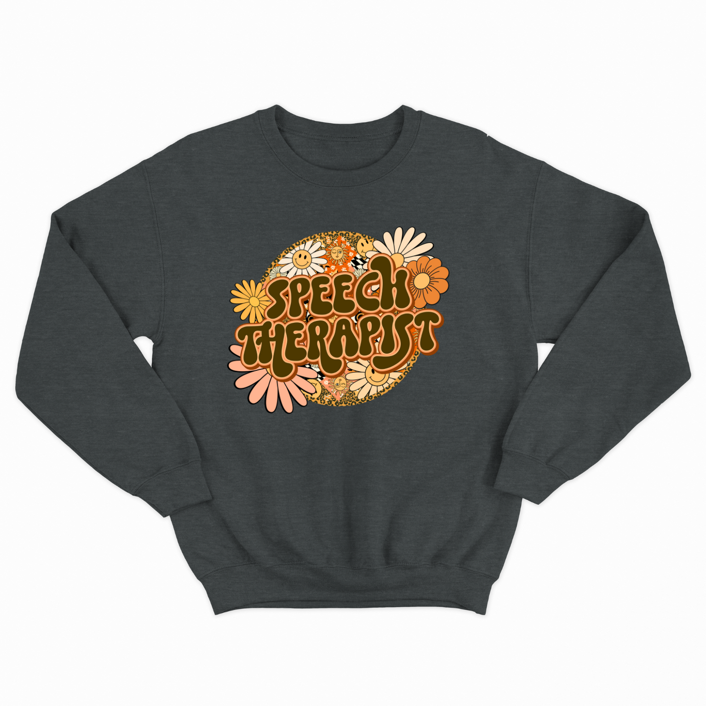 Special Education Speech Therapist Pride: Floral Retro Style Sweatshirt for Special Education Speech Therapists