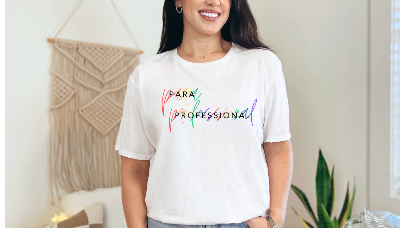 Celebrate Autism Acceptance with Our Para Professional Rainbow T-Shirt!