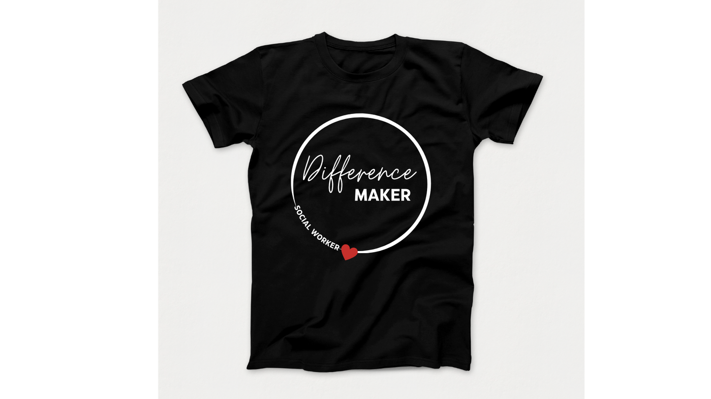 Difference Maker Social Worker Autism Acceptance T-Shirt