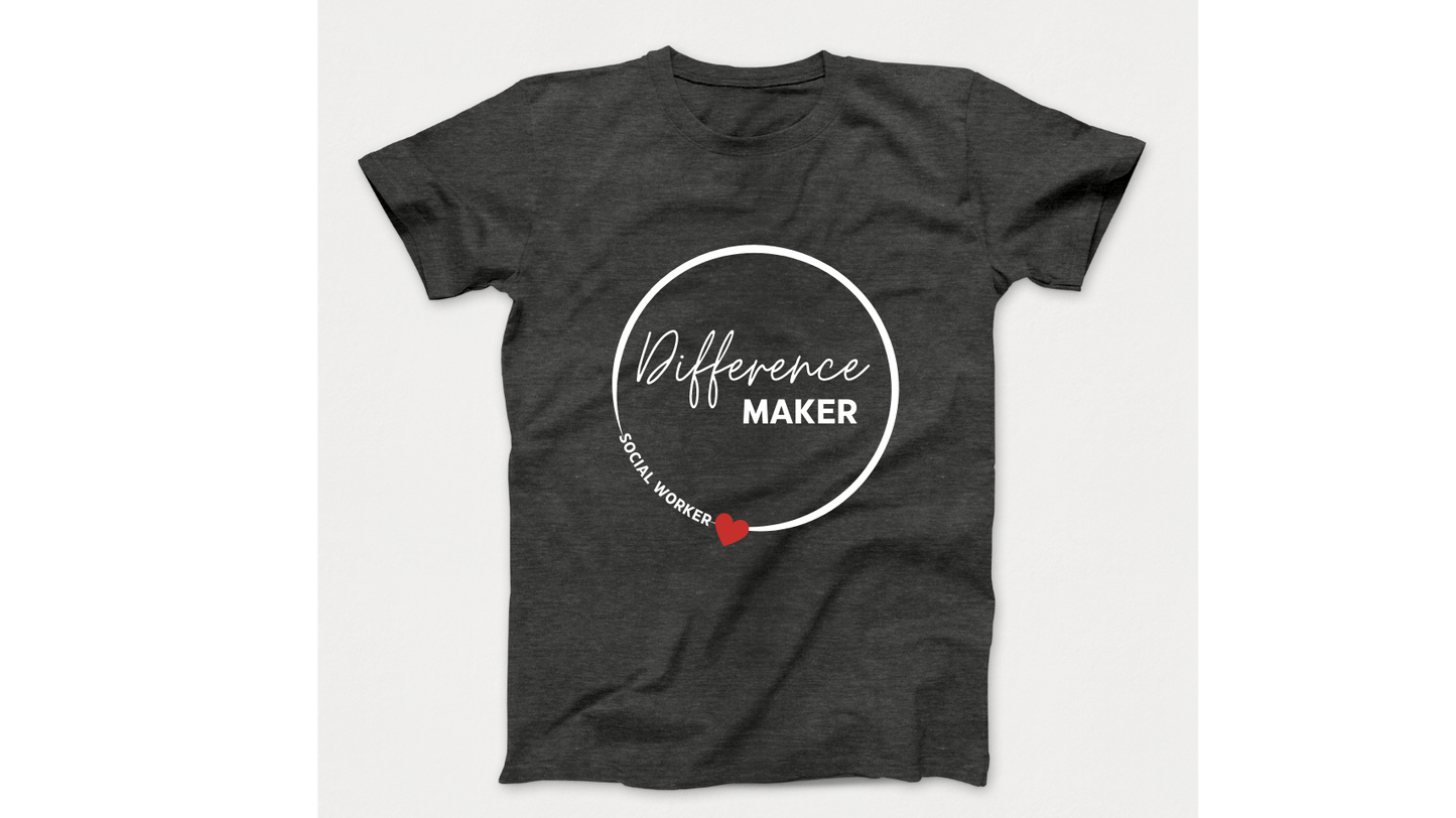 Difference Maker Social Worker Autism Acceptance T-Shirt