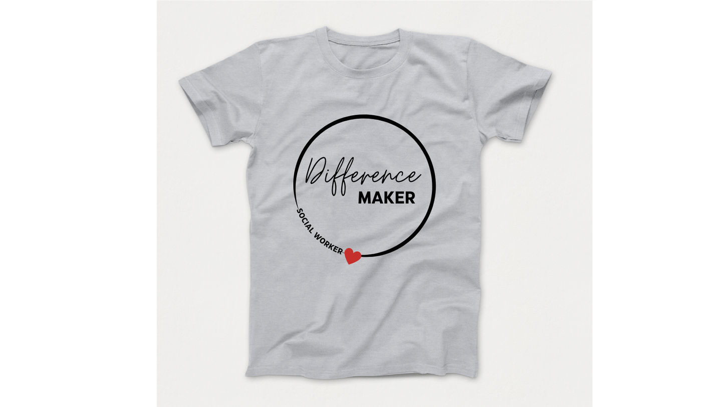 Difference Maker Social Worker Autism Acceptance T-Shirt