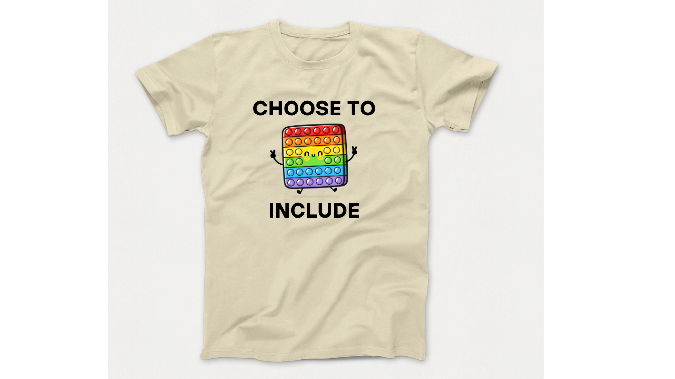 Choose to Include Rainbow Popper  | Autism Acceptance Kids Shirt