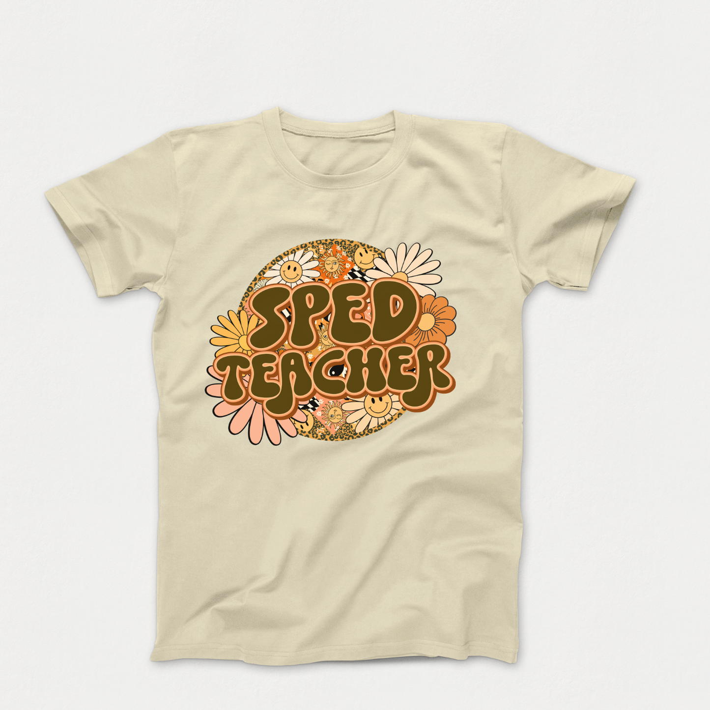 Special Education Teacher Pride: Floral Retro Style Two T-Shirt for Special Education Teachers