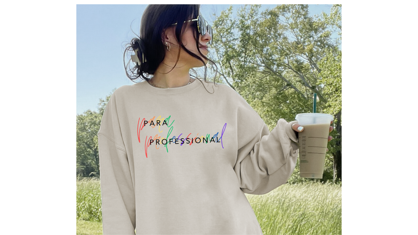 Celebrate Autism Acceptance with Our Para Professional Rainbow Sweatshirt!