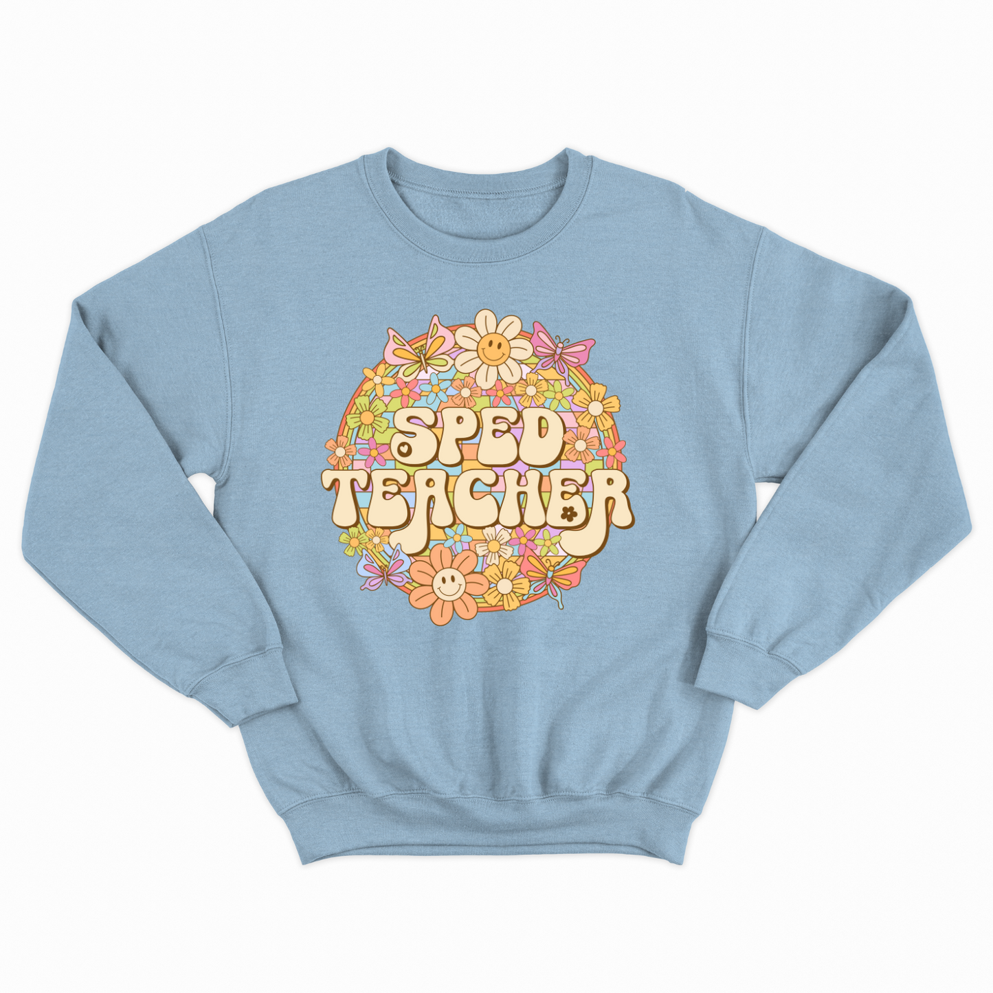 Special Education Teacher Pride: Floral Retro Sweatshirt for Special Education Teachers