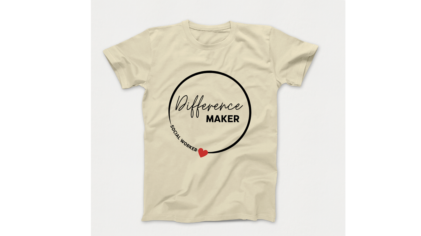 Difference Maker Social Worker Autism Acceptance T-Shirt