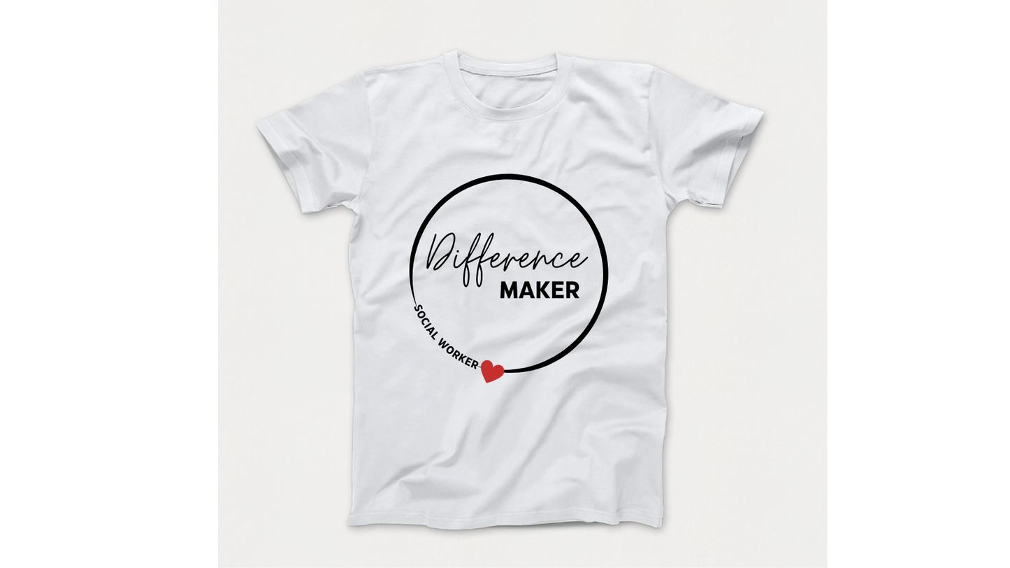 Difference Maker Social Worker Autism Acceptance T-Shirt