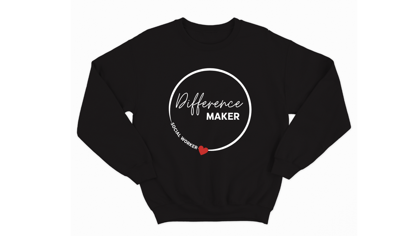 Difference Maker Social Worker Autism Acceptance Sweatshirt