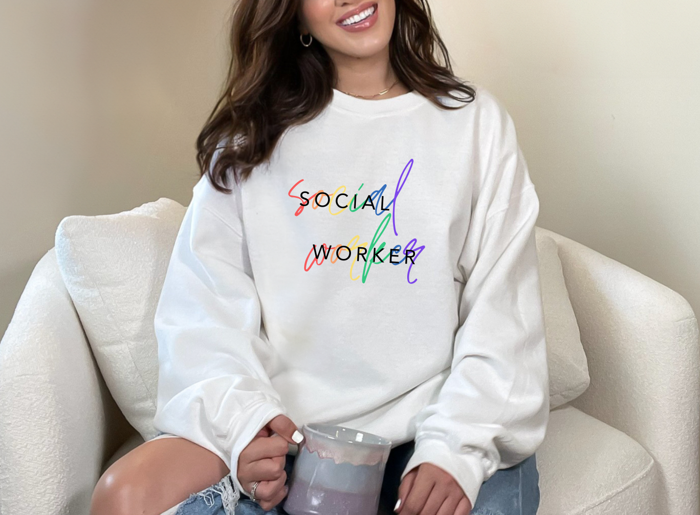 Social Worker Strong: Autism Acceptance Sweatshirt