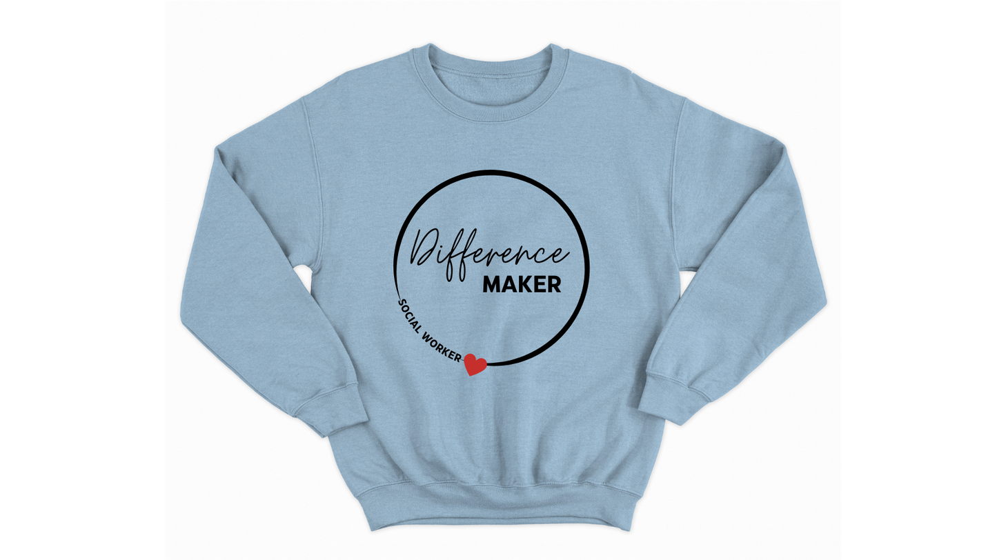 Difference Maker Social Worker Autism Acceptance Sweatshirt