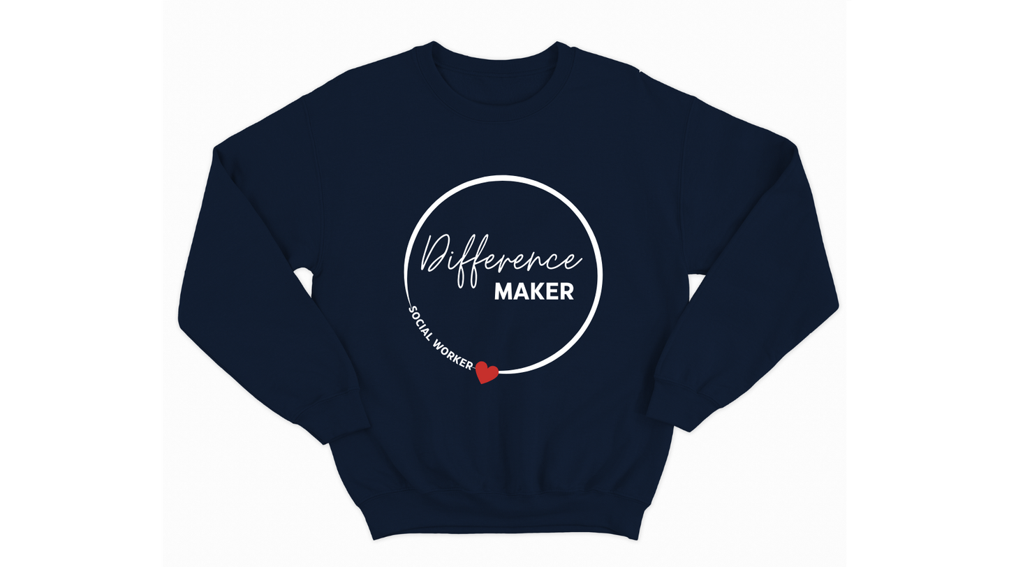 Difference Maker Social Worker Autism Acceptance Sweatshirt