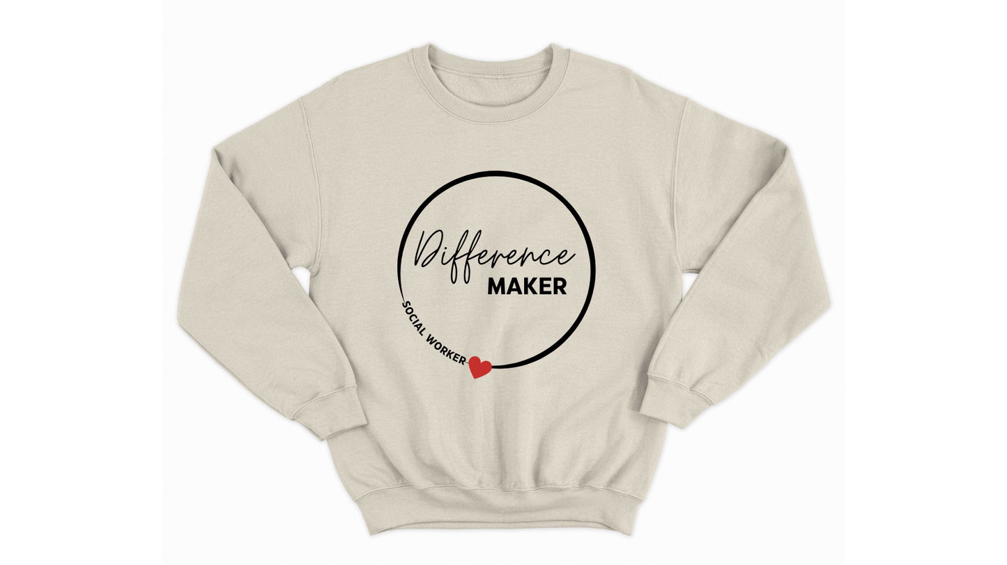 Difference Maker Social Worker Autism Acceptance Sweatshirt