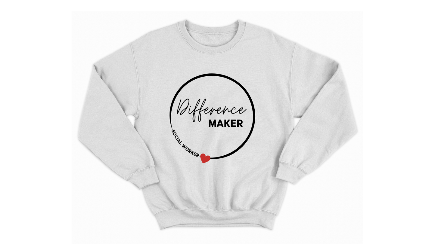 Difference Maker Social Worker Autism Acceptance Sweatshirt