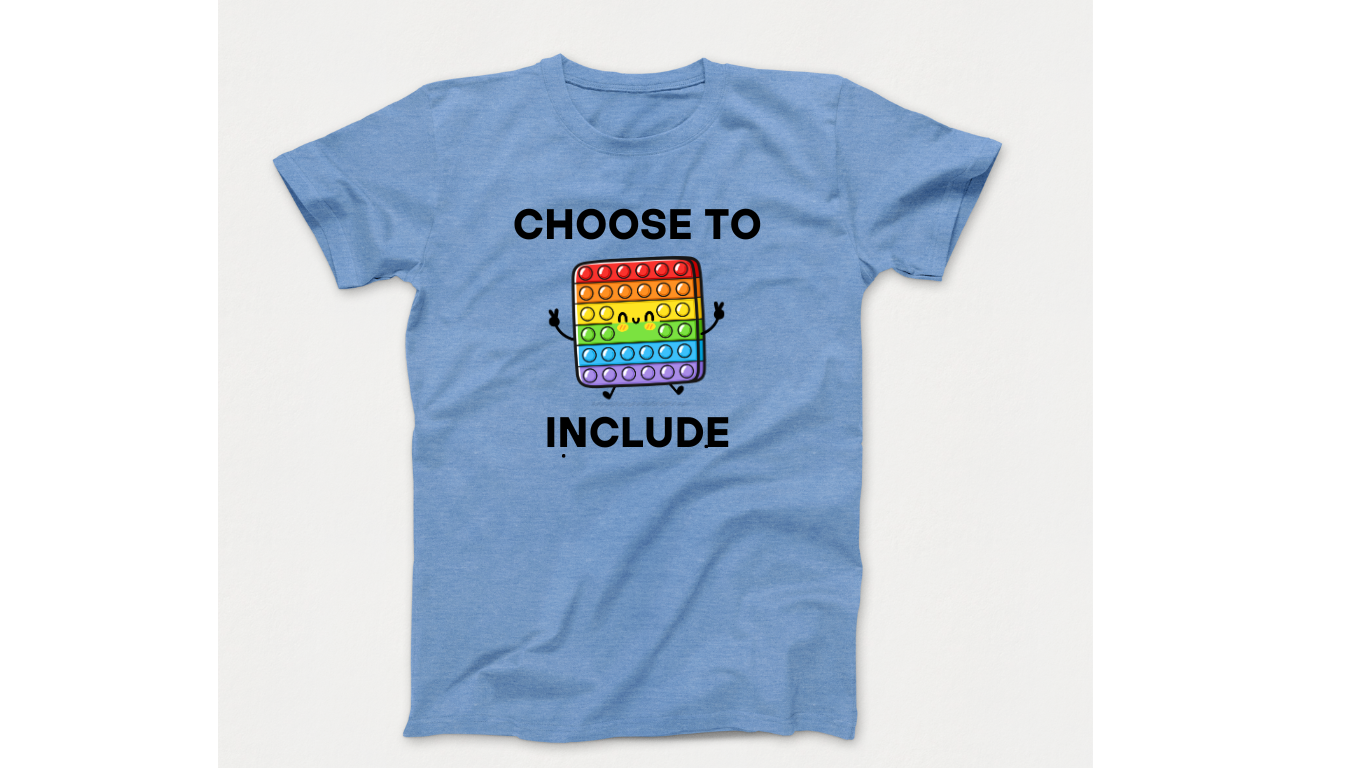 Choose to Include Rainbow Popper  | Autism Acceptance Shirt