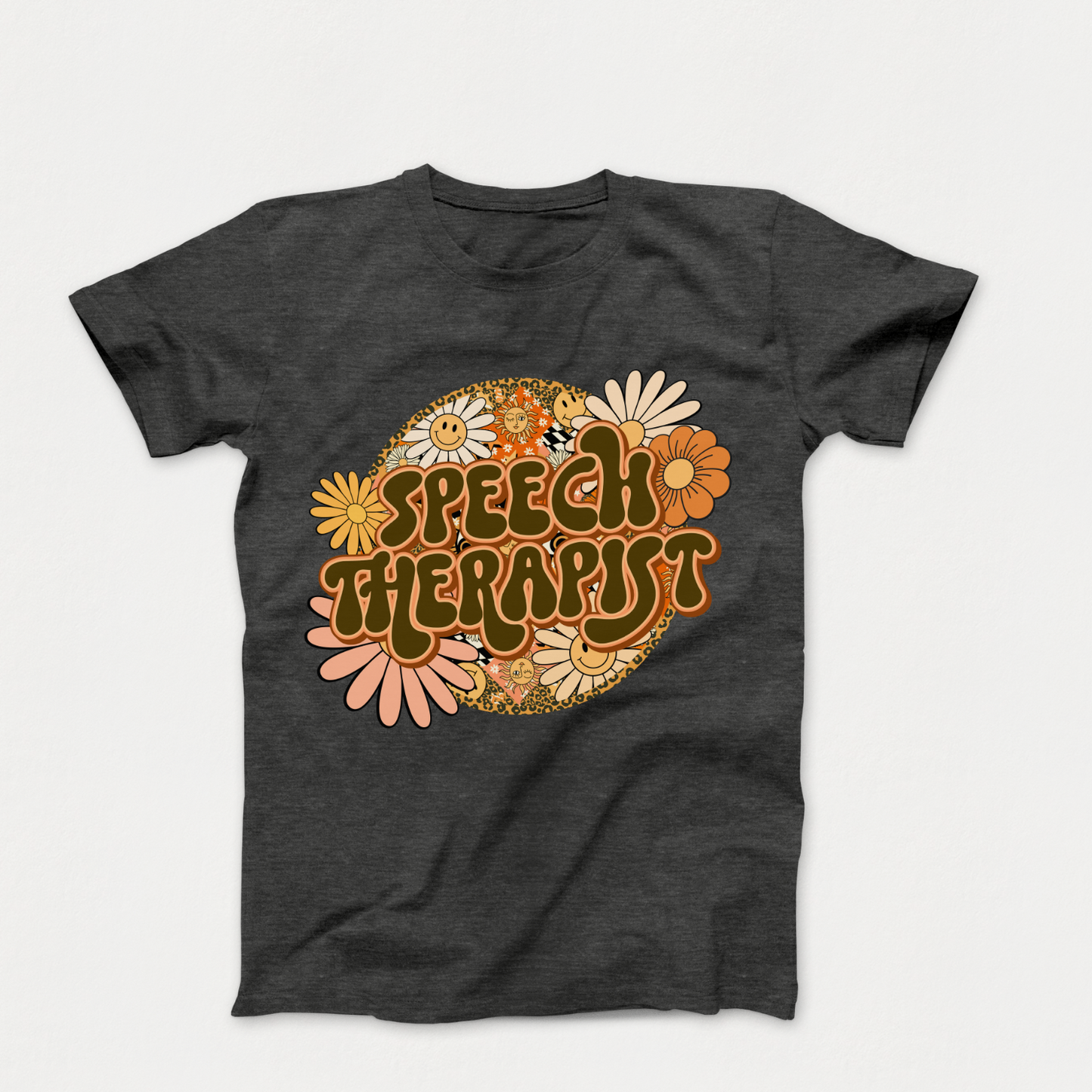 Special Education Speech Therapist Pride: Floral Retro Style T-Shirt for Special Education Speech Therapists