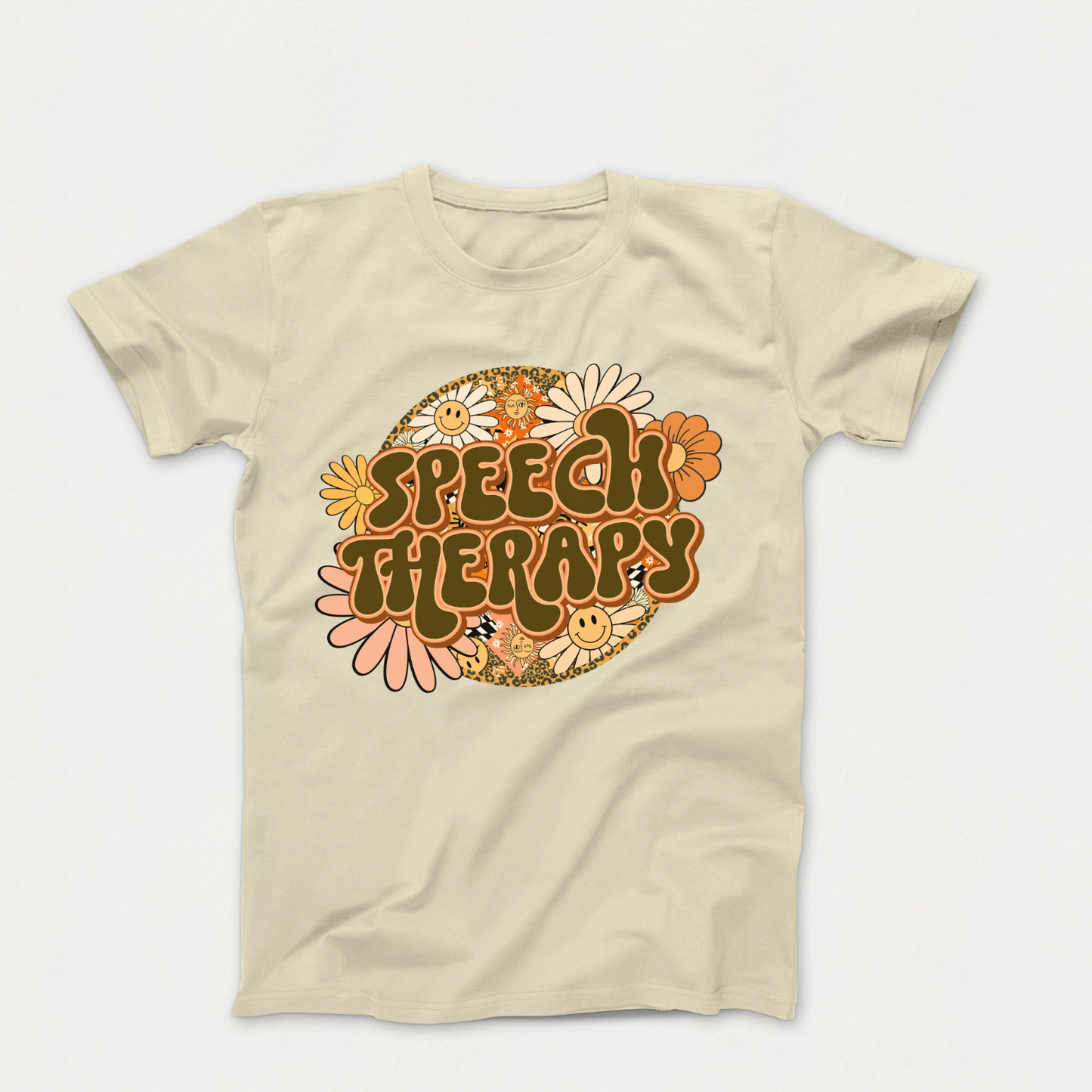 Special Education Speech Therapy Pride: Floral Retro Style T-Shirt for Special Education Speech Therapy