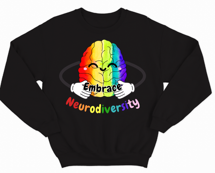 Embrace Neurodiversity with this Vibrant Brain Kids Sweatshirt