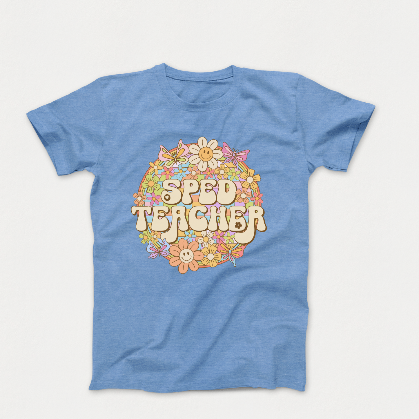 Special Education Teacher Pride: Floral Retro Style T-Shirt for Special Education Teachers