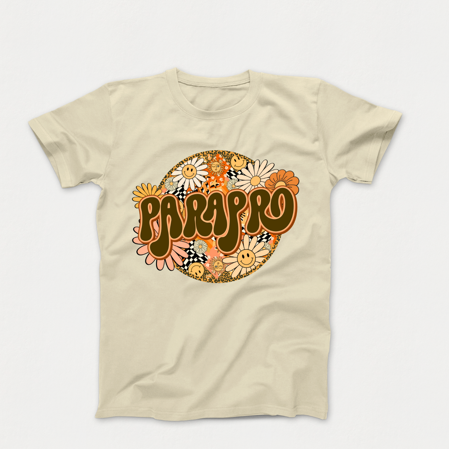 Rock Your Parapro Pride: Floral Retro Tee for Autism Paraprofessionals