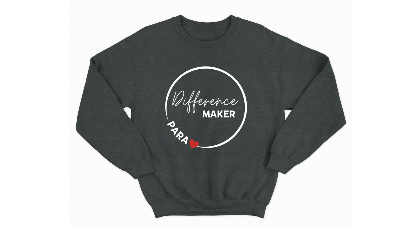 Difference Maker Para Professional Autism Acceptance Sweatshirt