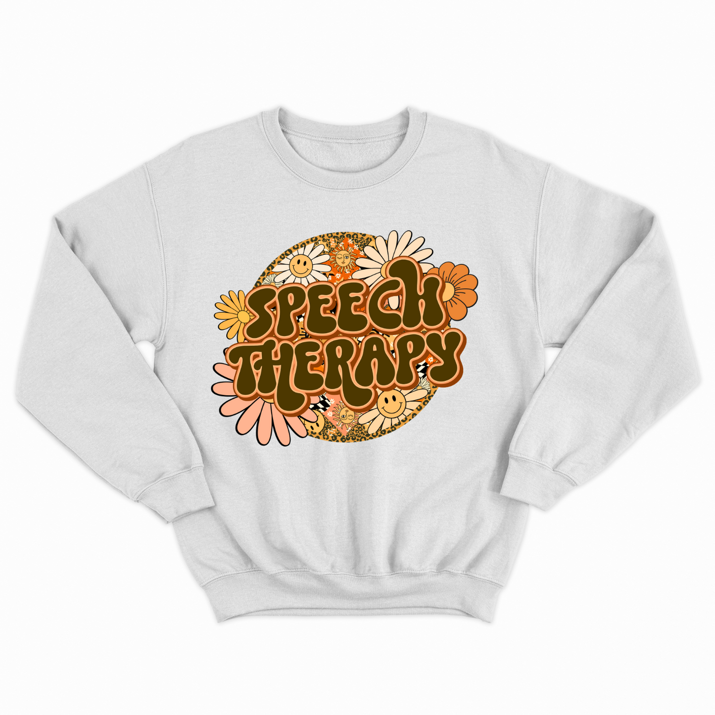 Special Education Speech Therapy Pride: Floral Retro Style Sweatshirt for Special Education Speech Therapy