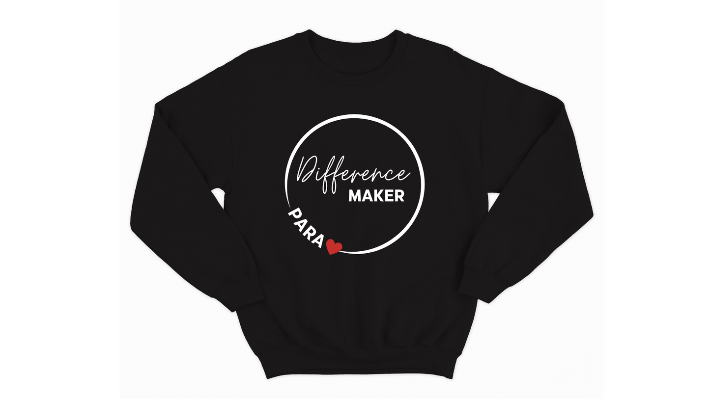 Difference Maker Para Professional Autism Acceptance Sweatshirt