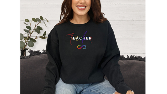 Rock Your Classroom Style with Our Teacher Rainbow Autism Sweatshirt!