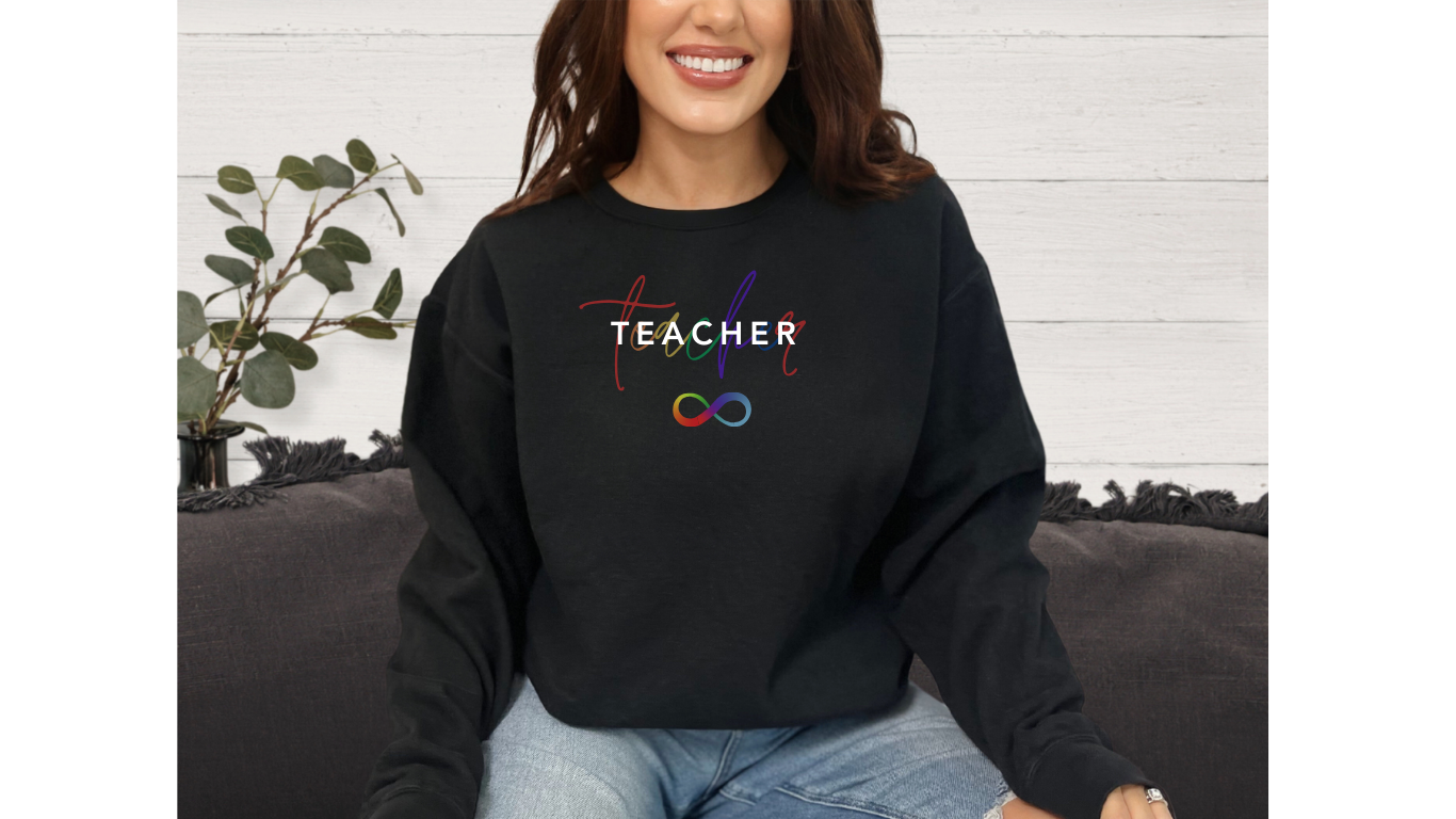 Rock Your Classroom Style with Our Teacher Rainbow Autism Sweatshirt!